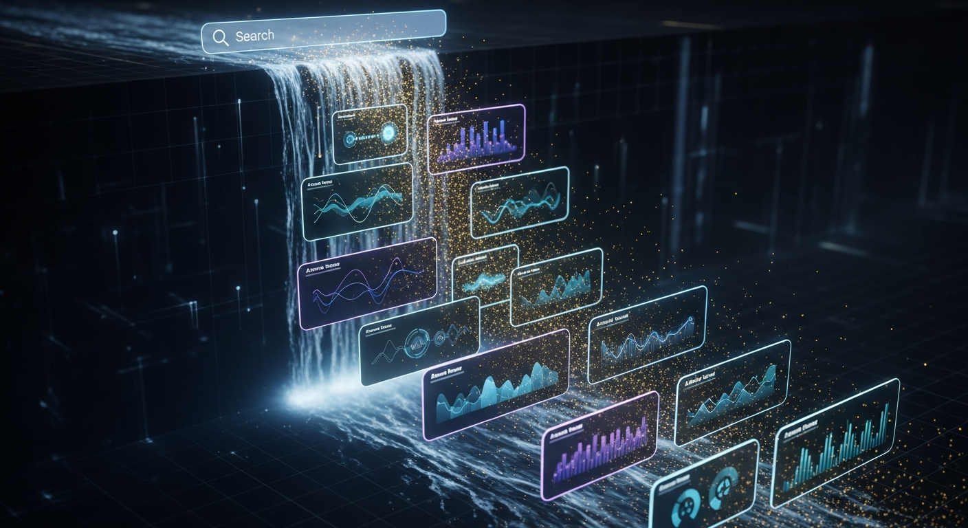 Results cascade showing how micro-query answers merge into AI responses