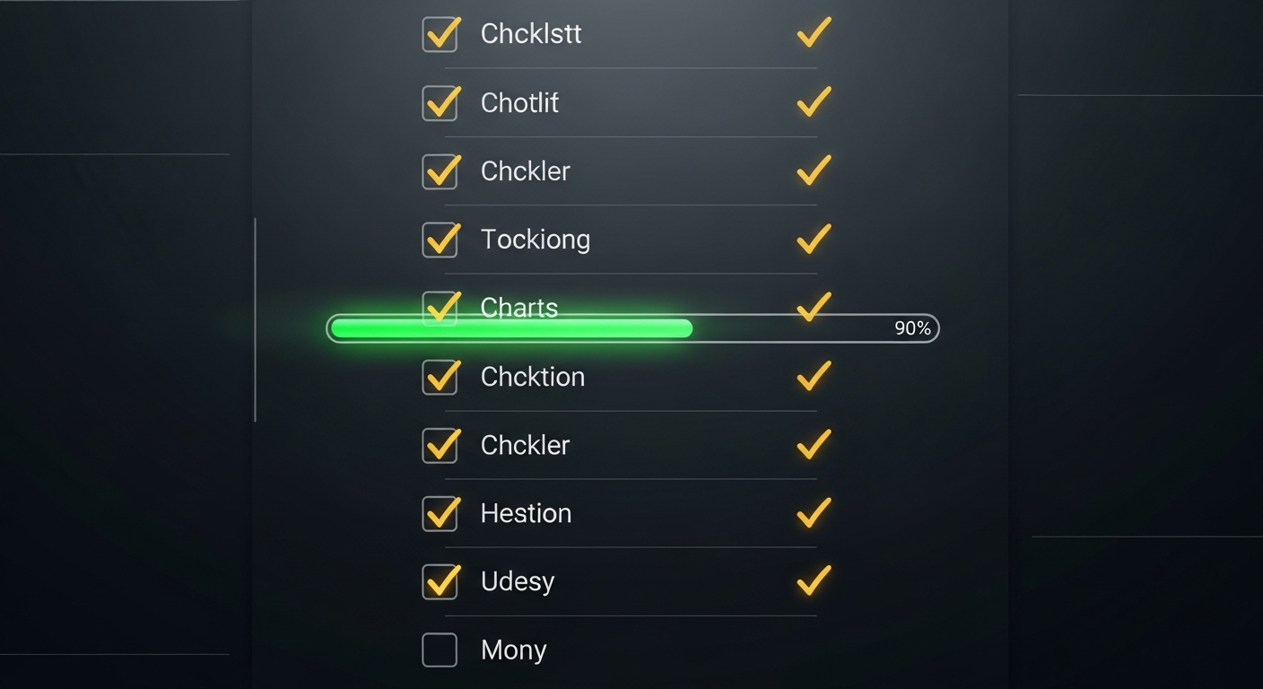 SEO checklist progress showing completed items for crawlable SPA