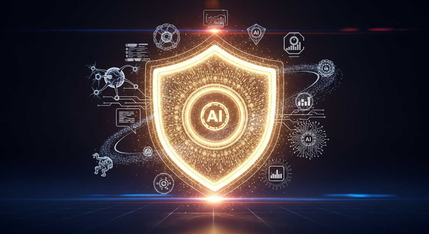 Brand shield visualization showing reputation defense strategies for AI visibility